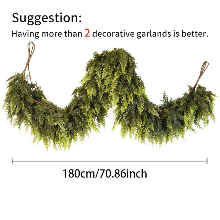 Real-touch cedar garland for holiday decoration