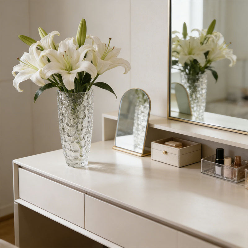 European-style floral arrangement (polka-dot vase)