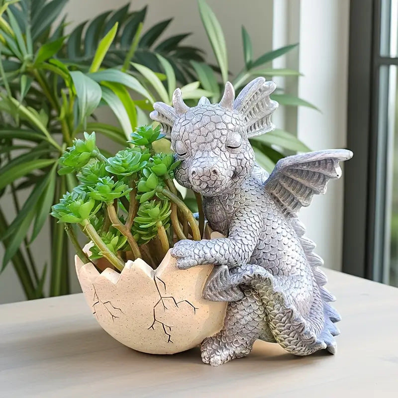 Fun Dinosaur Resin Planter