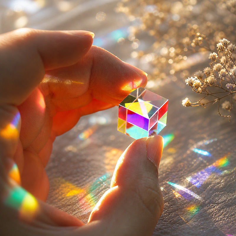Crystal Cube Prism Light and Shadow Mirror