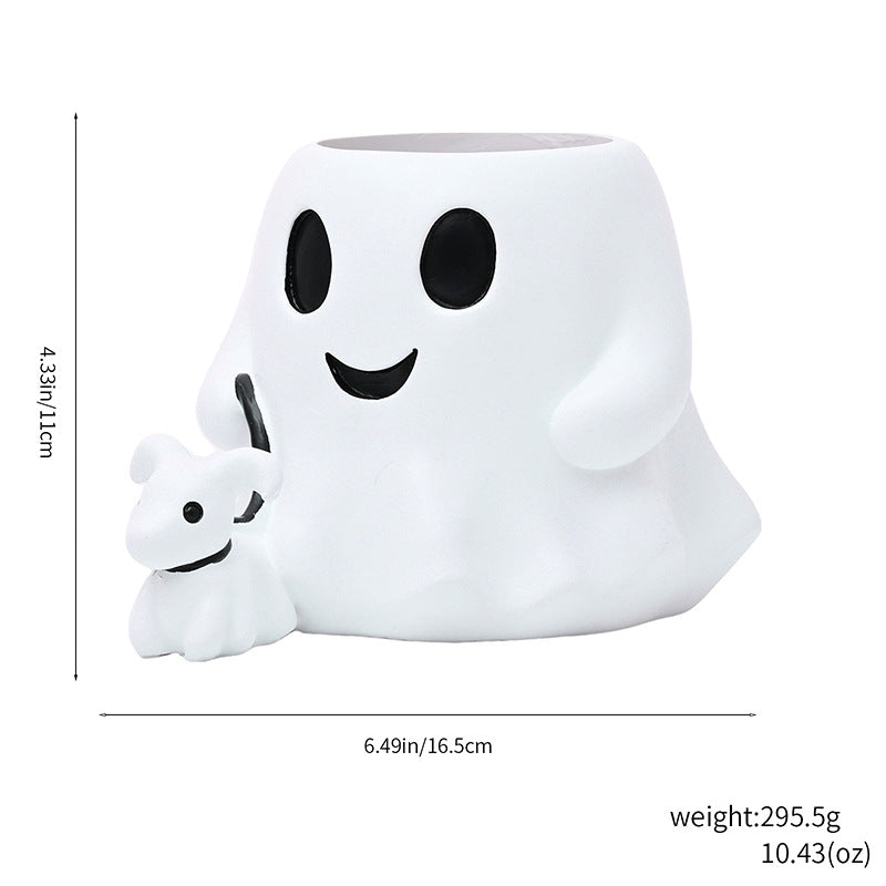 New Resin Ghost Couple Planter Ornament