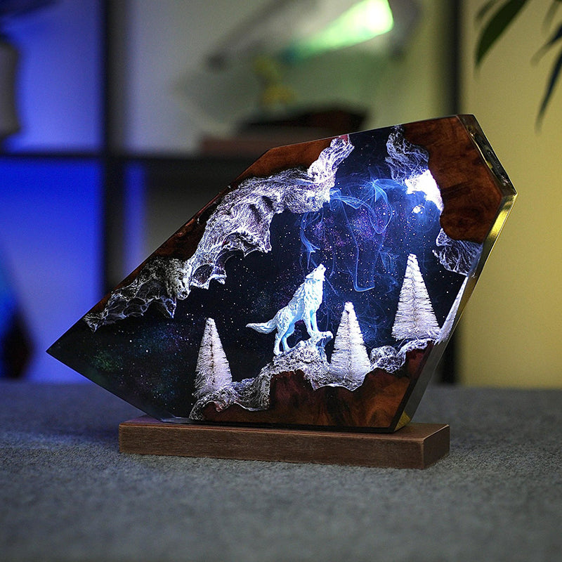 Winter Forest Snow Wolf Decorative Gift