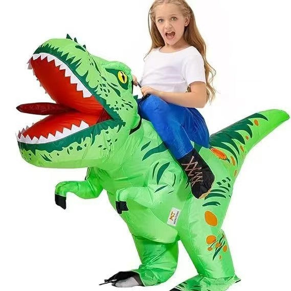 Inflatable dinosaur costume suitable for parties and performances