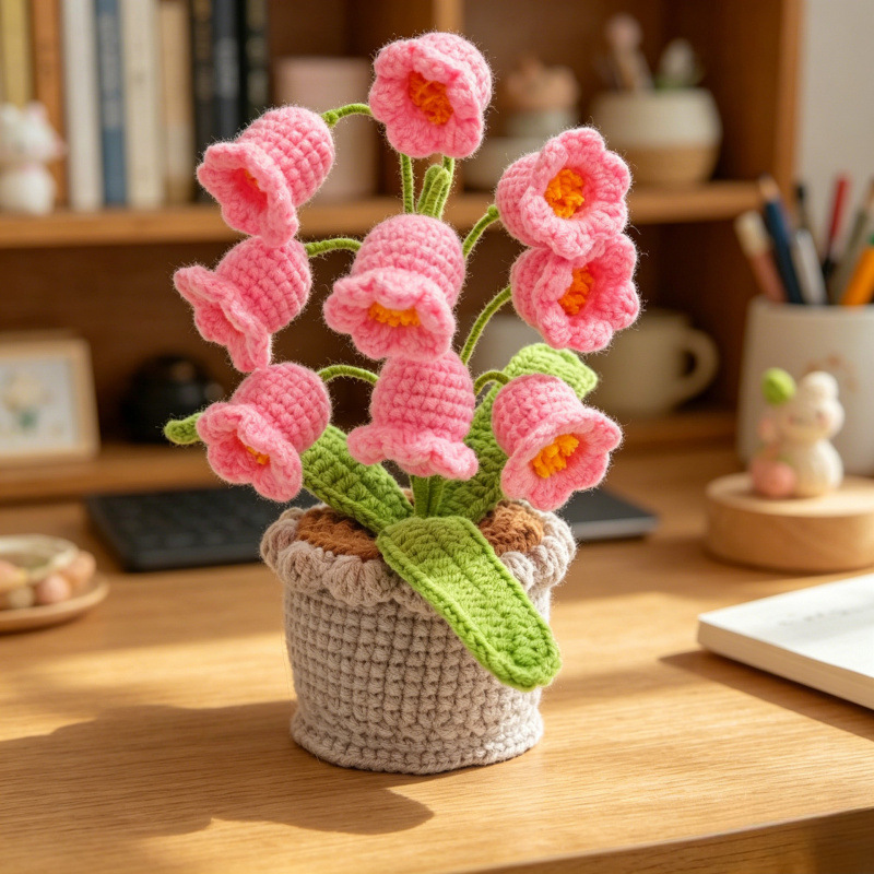 Exquisite Hand-Woven Yarn Potted Plant
