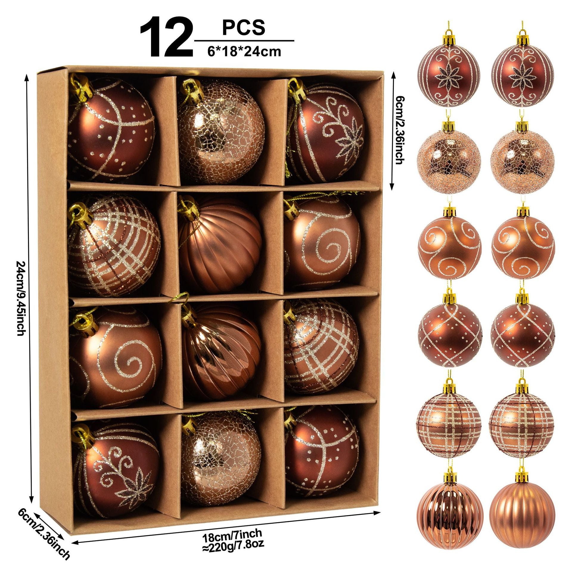 Hand-painted decorative Christmas ball ornament