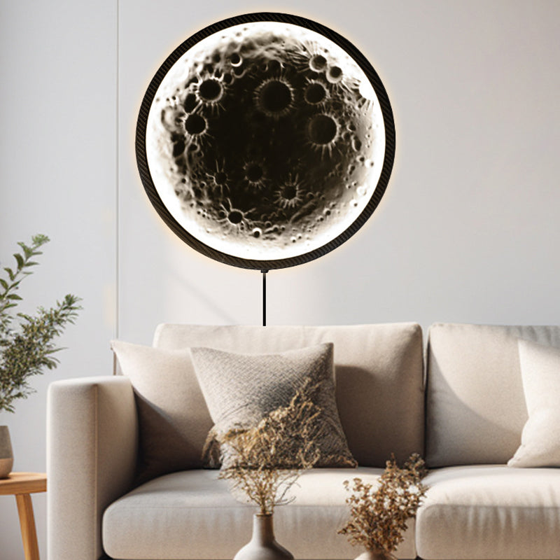 3D Relief Moon-Themed Car Window Decorative Light