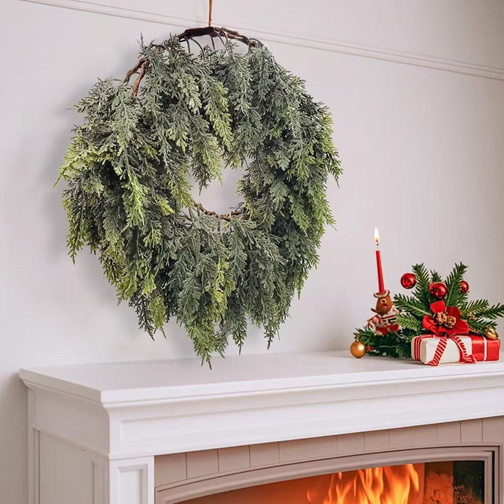 Real-touch cedar garland for holiday decoration