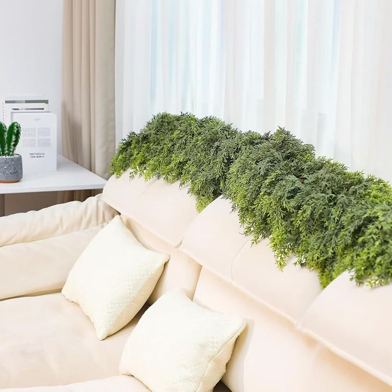 Real-touch cedar garland for holiday decoration