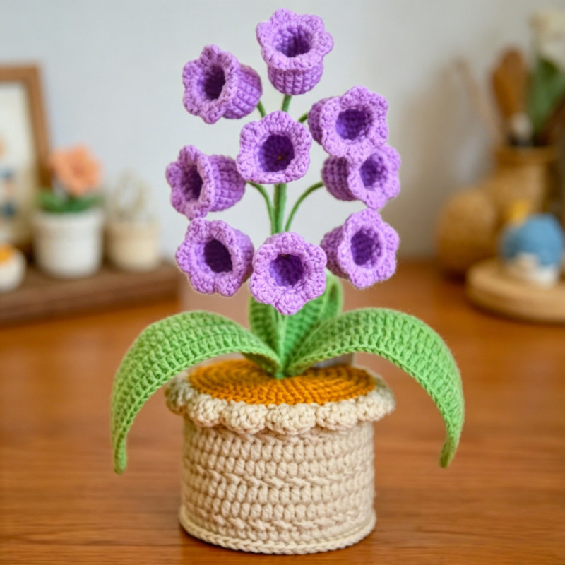 Exquisite Hand-Woven Yarn Potted Plant