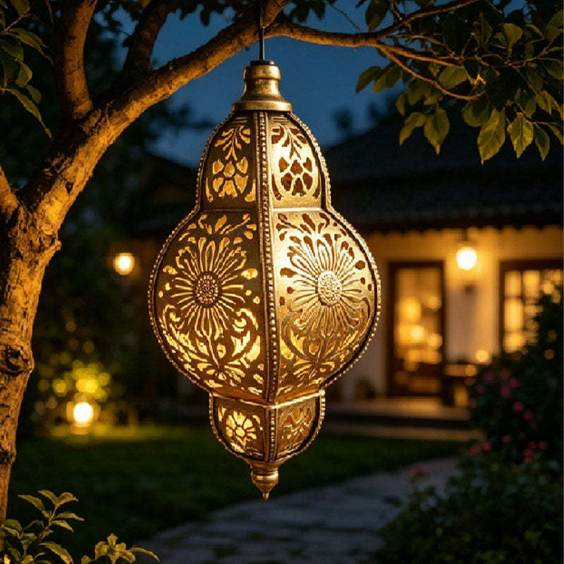 Solar-Powered Cutout Ambient Projection Garden Light