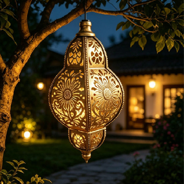 Solar-Powered Cutout Ambient Projection Garden Light