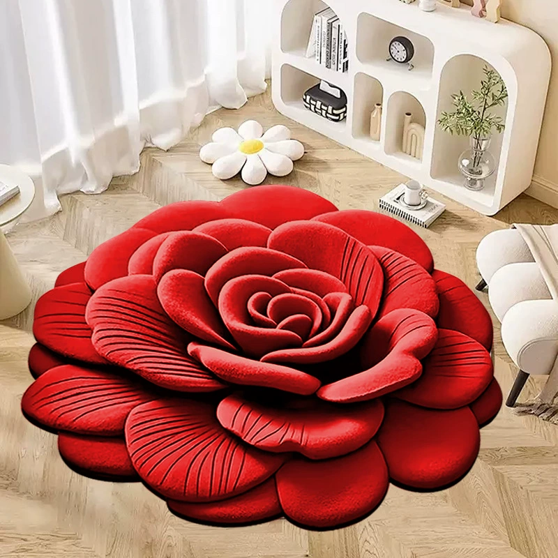 Stunning 3D floral-pattern diatomite bath mat