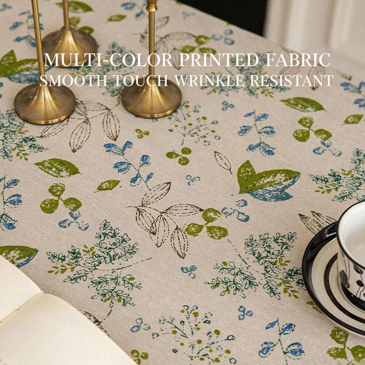 Fresh-style printed tablecloth with tassels