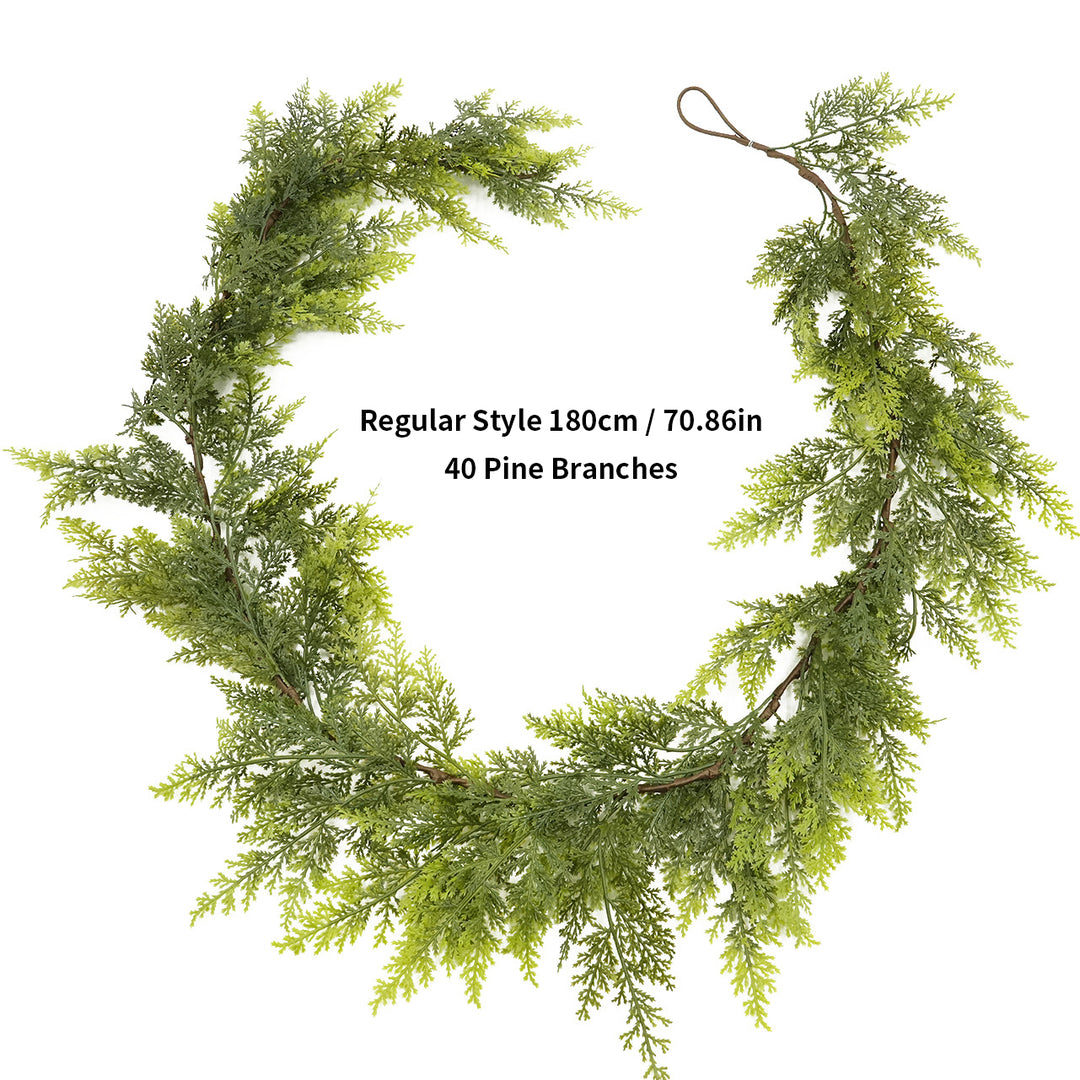 Real-touch cedar garland for holiday decoration