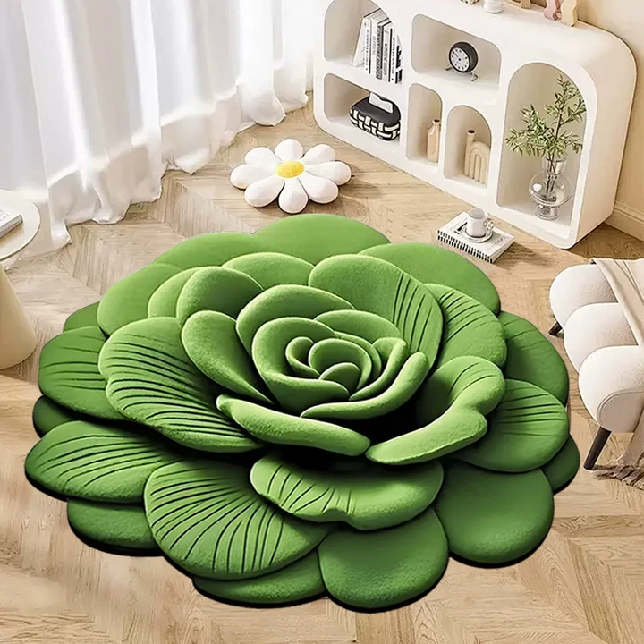 Stunning 3D floral-pattern diatomite bath mat