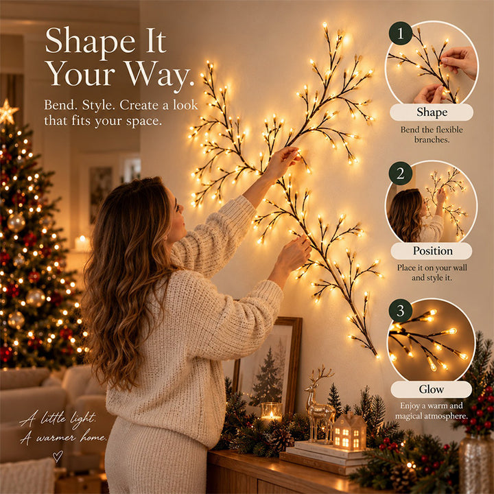 Bendable decorative LED string lights (branch/vine style)