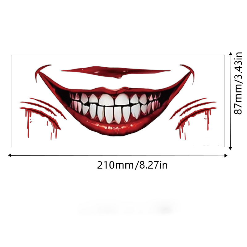 Spooky Waterproof "Big Mouth" Party Makeup Stickers