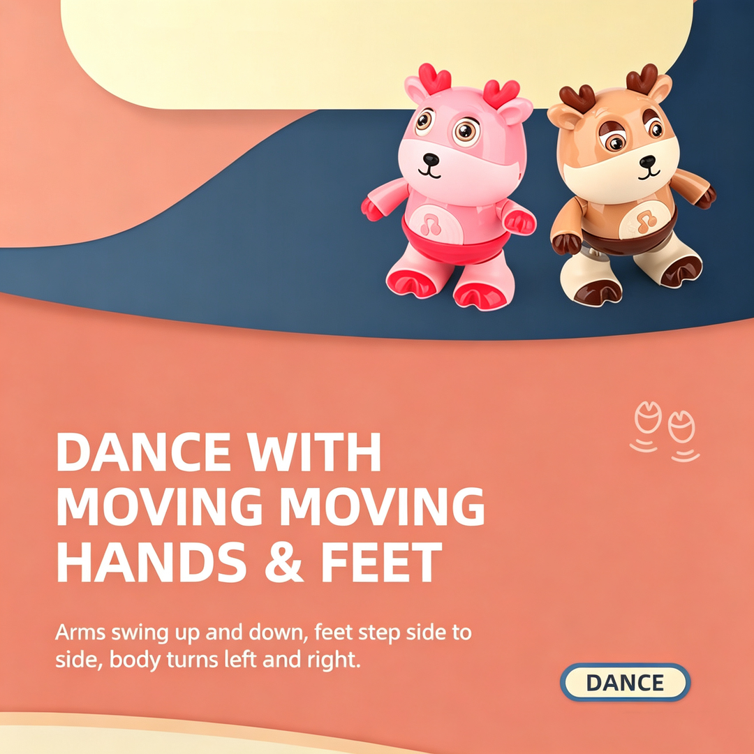 Cute electric dancing calf robot toy