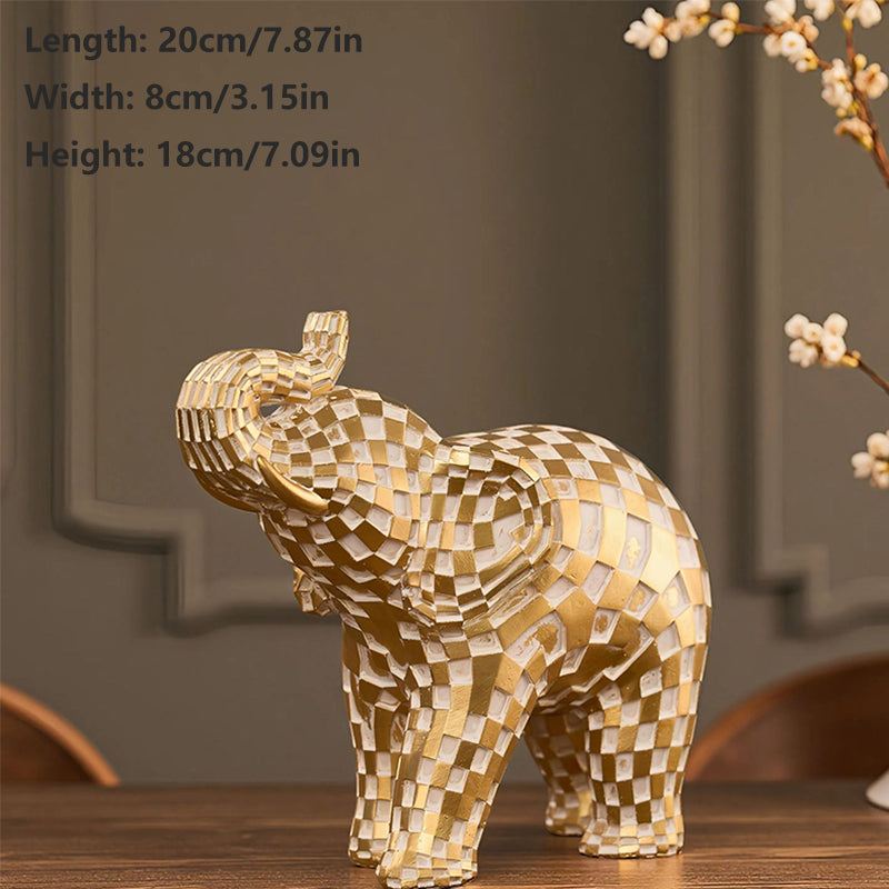 High-end gold elephant ornament