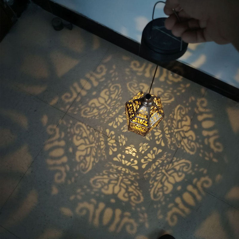 Solar-Powered Cutout Ambient Projection Garden Light