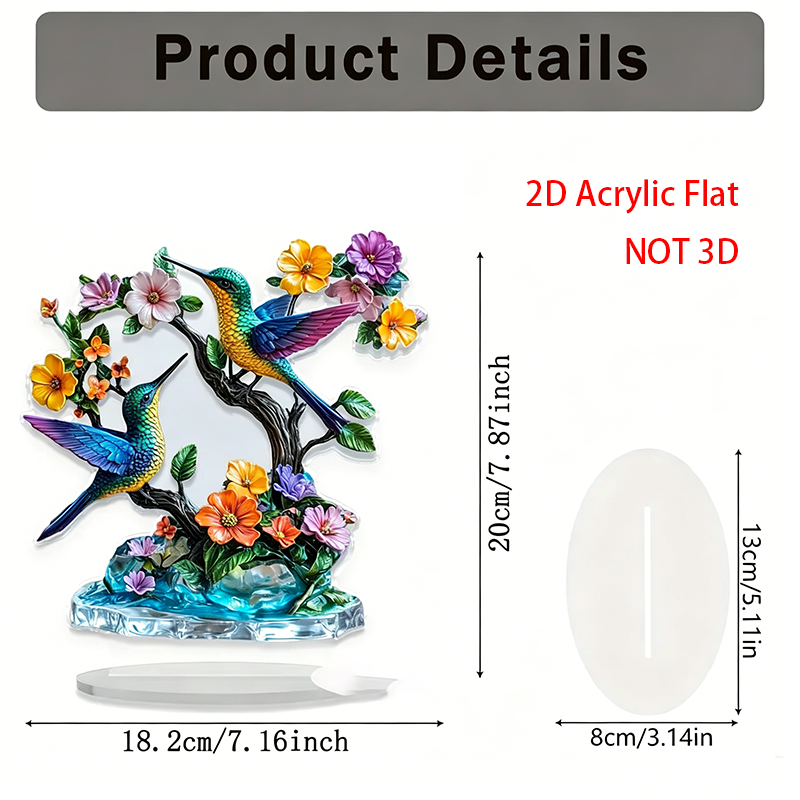 Acrylic Bird-on-Branch Hanging Ornament