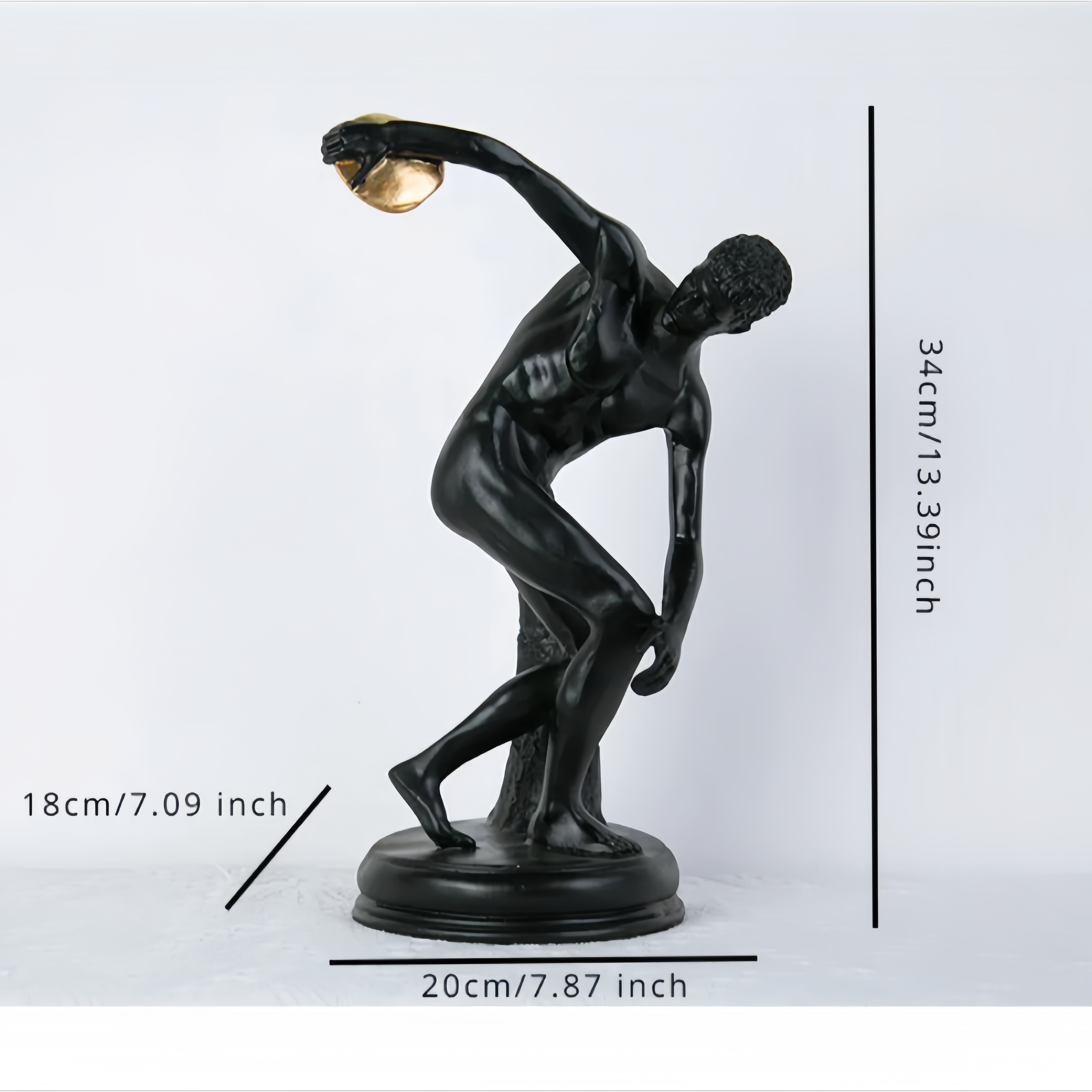 The Discobolus - Classical Greek Athlete Sculpture in Resin