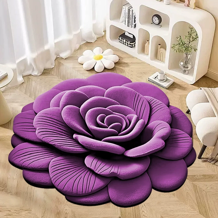Stunning 3D floral-pattern diatomite bath mat
