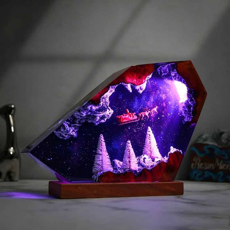 Winter Forest Santa Claus Decorative Lights
