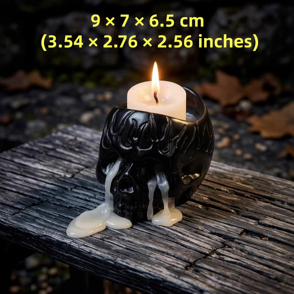 Small skull candlestick