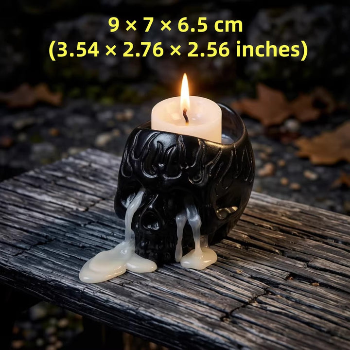 Small skull candlestick