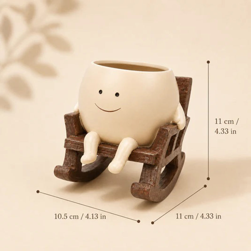 Creative Wobbly Mini Smiley Face Flowerpot