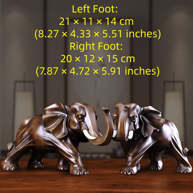 Elephant ornaments symbolize good luck.
