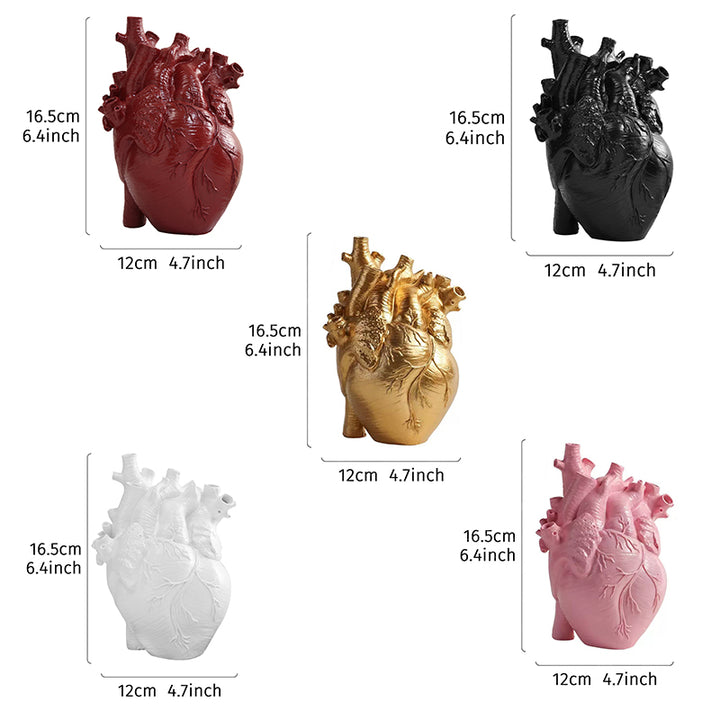Viral, fun heart-shaped resin vase