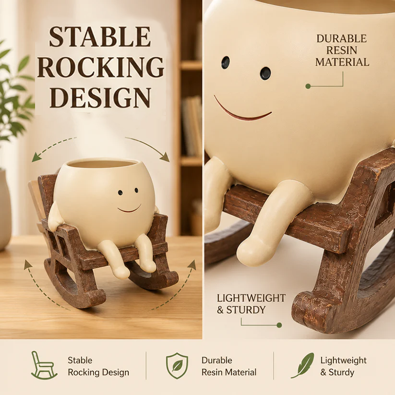 Creative Wobbly Mini Smiley Face Flowerpot