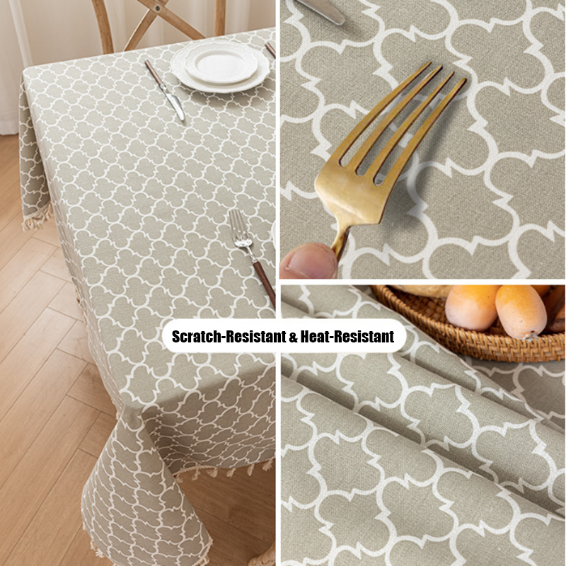 New Tasseled Printed Tablecloth