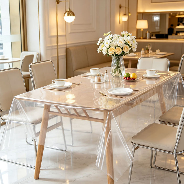 Best-selling soft, transparent, straight-edge tablecloth