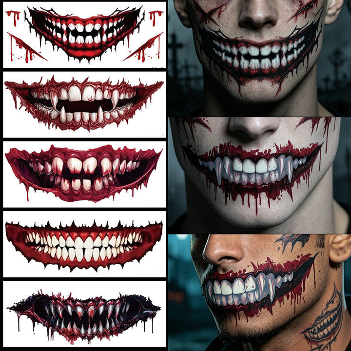 Spooky Waterproof "Big Mouth" Party Makeup Stickers