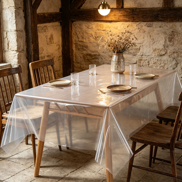 Best-selling soft, transparent, straight-edge tablecloth