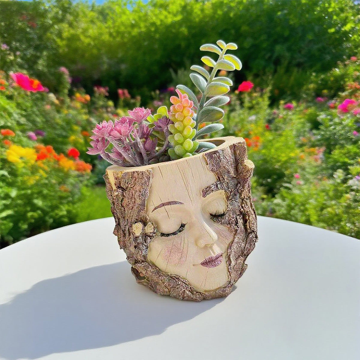 Goddess Face Planter: Creative Outdoor Garden Decor