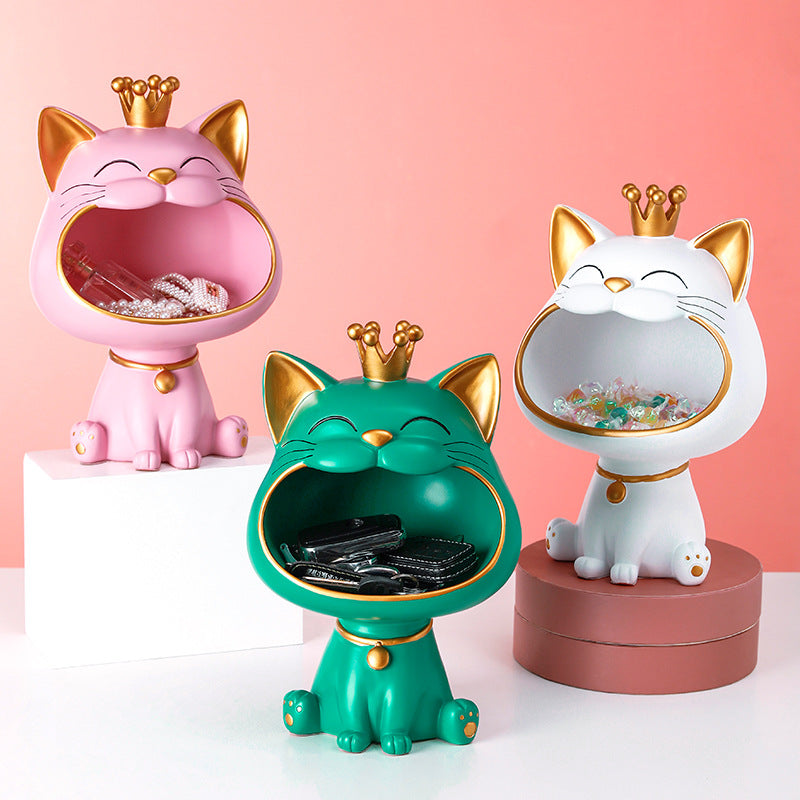 Big Mouth Cat Key Storage Decoration