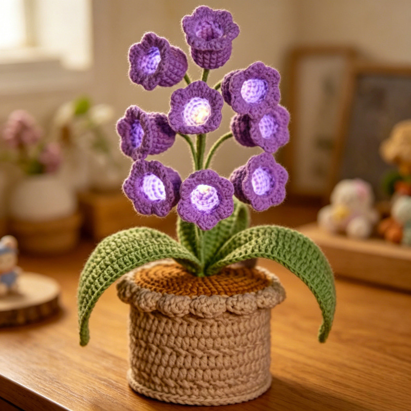 Exquisite Hand-Woven Yarn Potted Plant