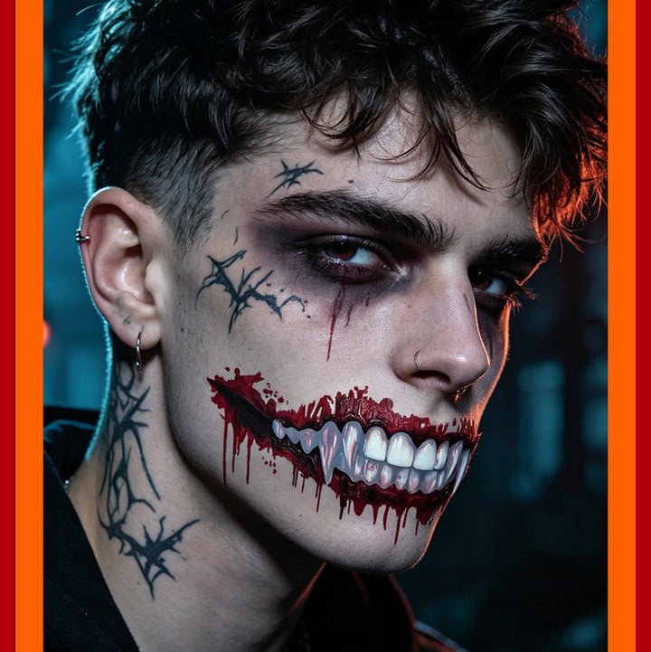 Spooky Waterproof "Big Mouth" Party Makeup Stickers