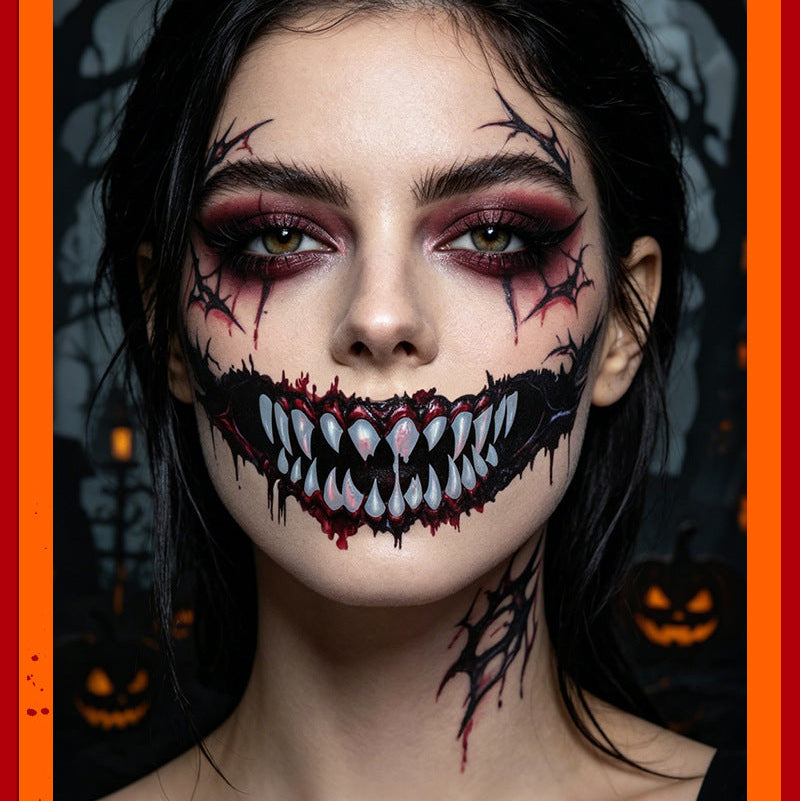 Spooky Waterproof "Big Mouth" Party Makeup Stickers