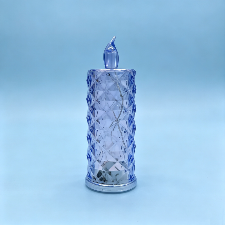 LED electronic candle with rose pattern (plastic)