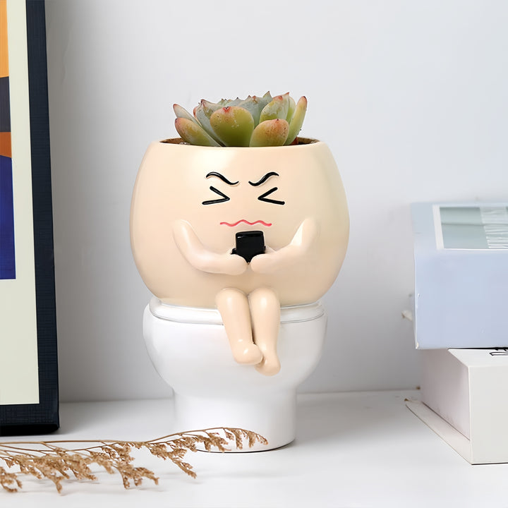 Fun resin succulent planter