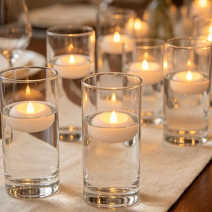 Sensor-activated LED floating candle light