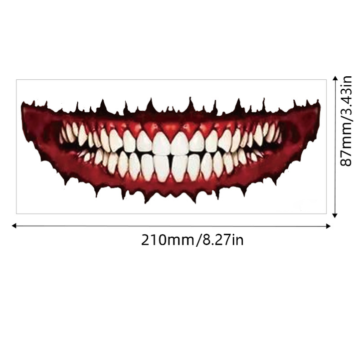 Spooky Waterproof "Big Mouth" Party Makeup Stickers