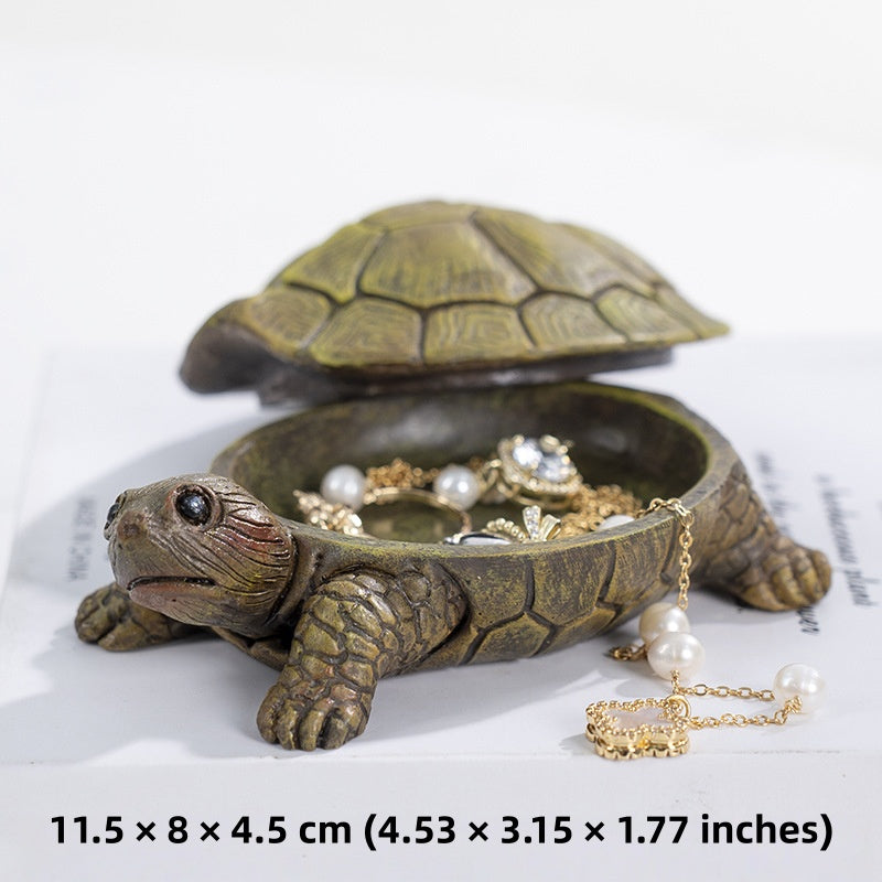 Turtle Treasure Box - Hinged Jewelry Catchall