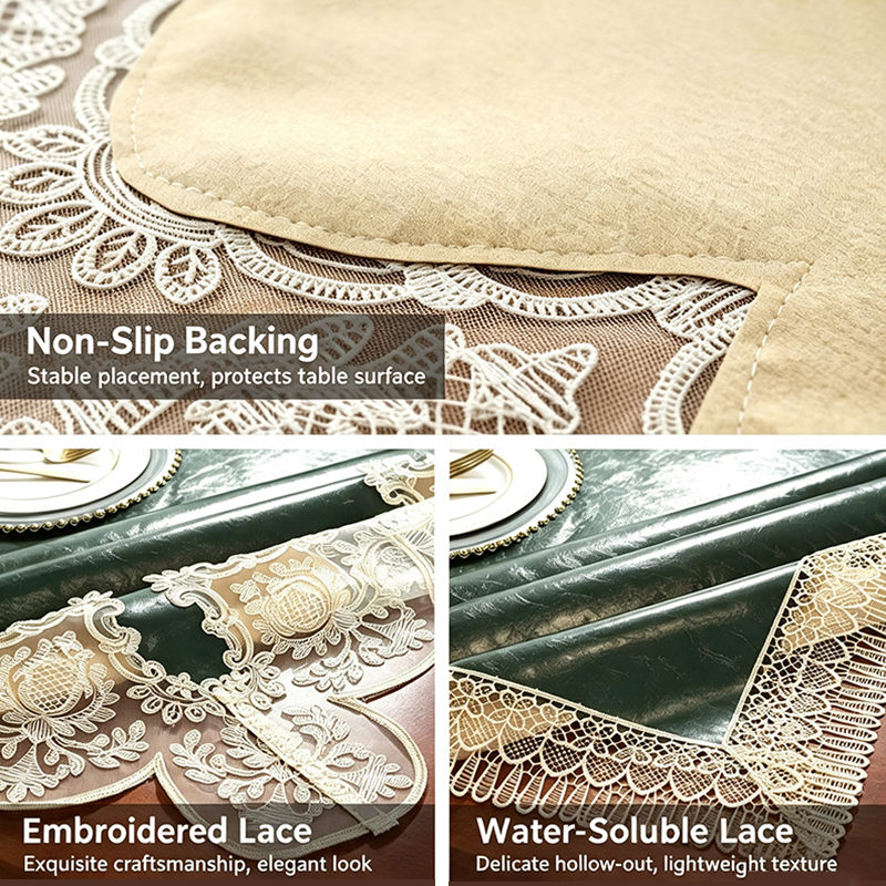 New waterproof, oil-resistant, and heat-resistant leather tablecloth