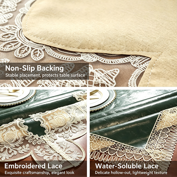 New waterproof, oil-resistant, and heat-resistant leather tablecloth